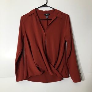 3/$20 Timing Long Sleeve Dress Shirt top blouse